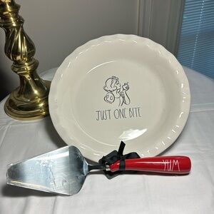 Rae Dunn Just One Bite baking dish with pie cutter